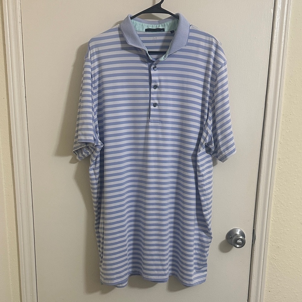 EUC‎ Greyson Men’s Striped Short Sleeve Polo XXL